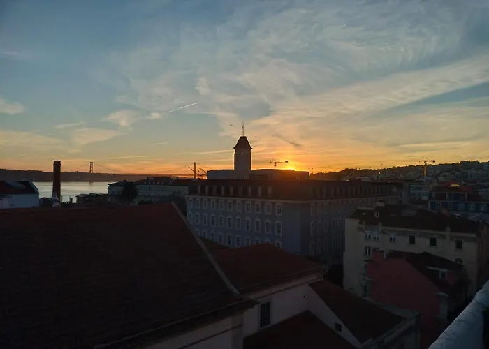 A Terrace On A Topfloor With A View Lisbon, Portugal